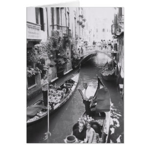 Venedig Gondola Romantik Italien Grußkarte