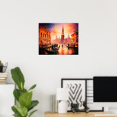 Venedig Grand Canal, Gondeln und San Marco | Poster (Heimbüro)