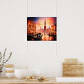 Venedig Grand Canal, Gondeln und San Marco | Poster (Küche)