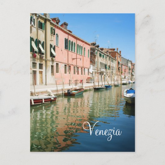 Venedig Häuser Postkarte (Vorderseite)