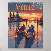 Venedig-Illustration Poster (Vorne)