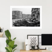 Venedig in B&W Poster (Heimbüro)