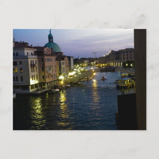 Venedig in der Nacht Postkarte (Vorderseite)