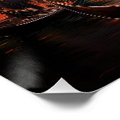 Venedig in Fiery Sunset: Grand Canal & Gondolas | Poster (Ecke)