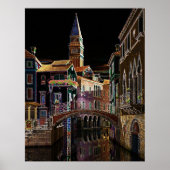 Venedig in Neon Poster (Vorne)