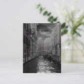 Venedig in Schwarz und Weiß Postkarte (Stehend Vorderseite)