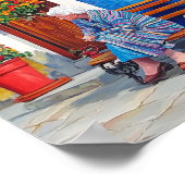 Venedig Inspiriert - farbenfrohe Dorfposter drucke (Ecke)