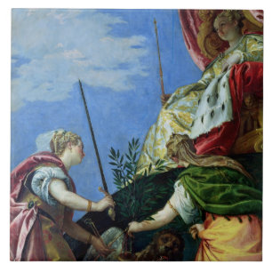 Venedig inthronisierte zwischen Gerechtigkeit und Fliese