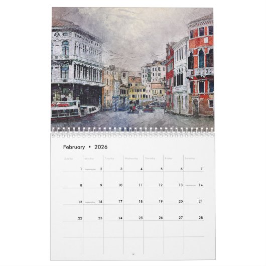 Venedig Italien 2025 Kalender (Feb 2026)
