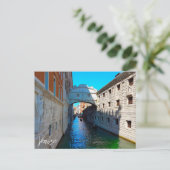 Venedig Italien Bridge of Sighting Canal Travel Postkarte (Stehend Vorderseite)