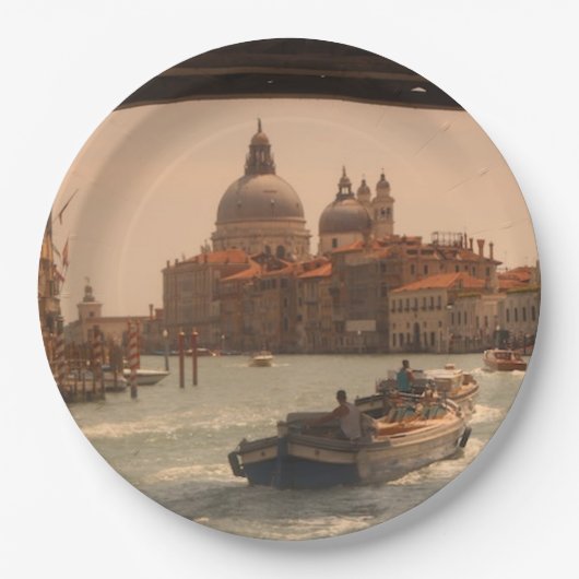 Venedig-Italien-Canal Vintag Pappteller (Vorderseite)