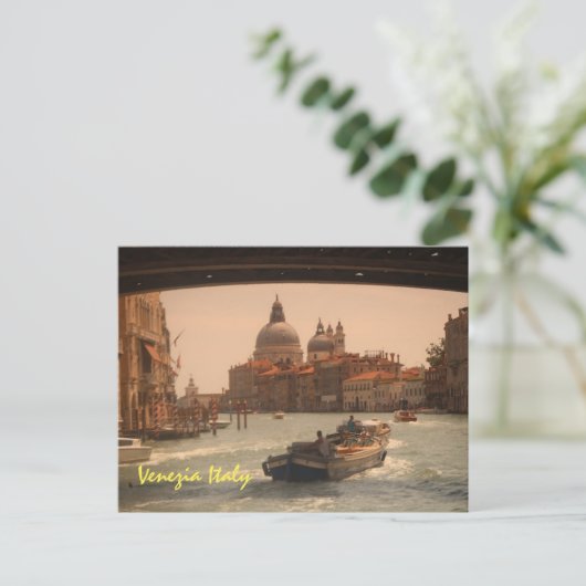 Venedig-Italien-Canal Vintag Postkarte (Stehend Vorderseite)