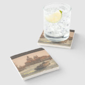 Venedig-Italien-Canal Vintag Steinuntersetzer (Seitenansicht)