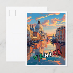 Venedig Italien Classic Art Retro Postkarte
