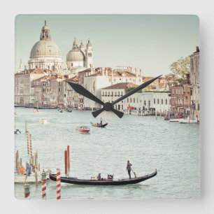 Venedig, Italien   das Canal Grande Quadratische Wanduhr