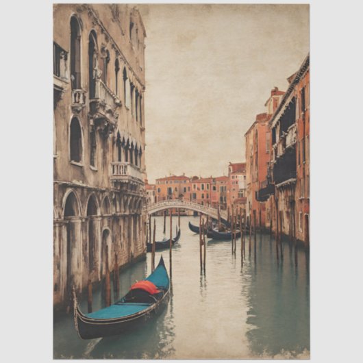 Venedig Italien Decoupage Seidenpapier (Vorderseite)