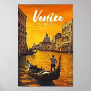 Venedig Italien Der berühmte Reisesaal Poster