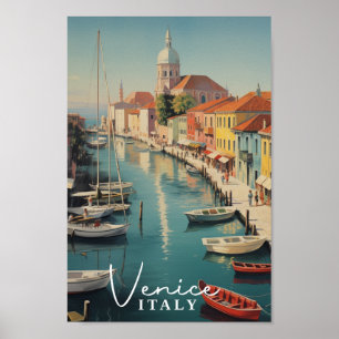 Venedig Italien Der berühmte Vintage Travel Place Poster