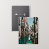 Venedig Italien Die florierende Stadt Button (Vorderseite/Rückseite)