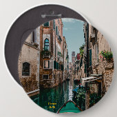 Venedig Italien Die florierende Stadt Button (Vorne & Hinten)