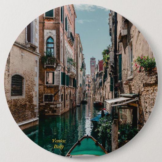 Venedig Italien Die florierende Stadt Button (Vorderseite)