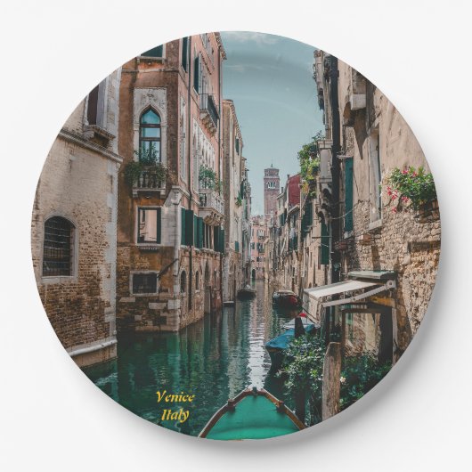 Venedig Italien Die florierende Stadt Pappteller (Vorderseite)