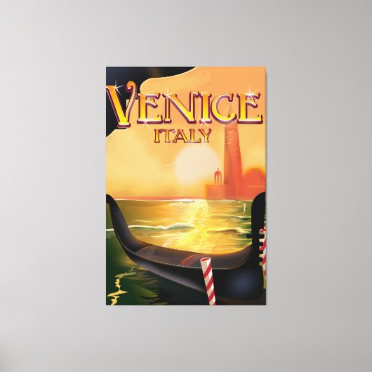 Venedig, Italien, ein Reiseplakat Leinwanddruck (Vorderseite)