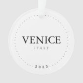 Venedig, Italien Einfache internationale Reise Cus Ornament (Vorderseite)
