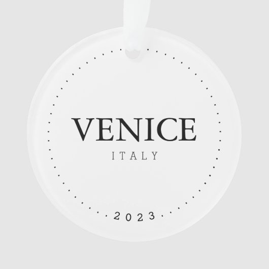 Venedig, Italien Einfache internationale Reise Cus Ornament (Vorderseite)