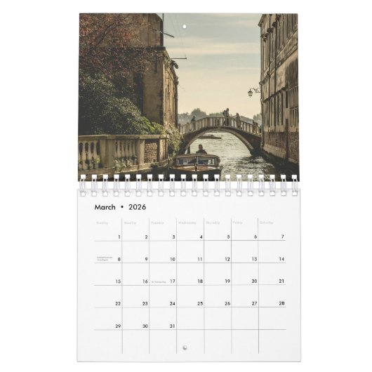 Venedig Italien Europa Ästhetischer Wall Kalender (Mär 2026)