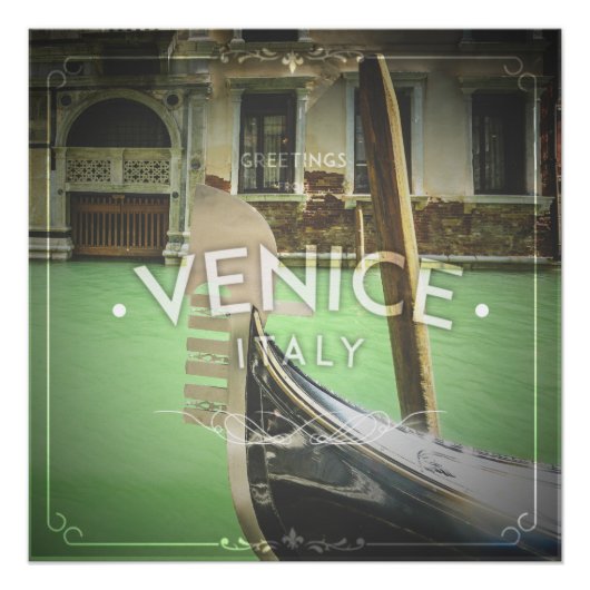 Venedig, Italien, Europe N Square Paper Untersetze Poster (Vorderseite)
