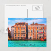 Venedig, Italien - farbenfrohe Bilder des Canale G Postkarte (Vorne/Hinten)