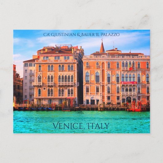 Venedig, Italien - farbenfrohe Bilder des Canale G Postkarte (Vorderseite)