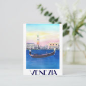 Venedig Italien Gondel auf dem Canale Grande mit S Postkarte (Stehend Vorderseite)