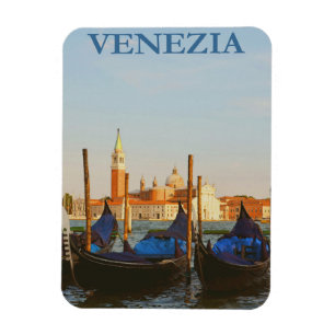 Venedig Italien Gondelbahn mit Aussicht Magnet