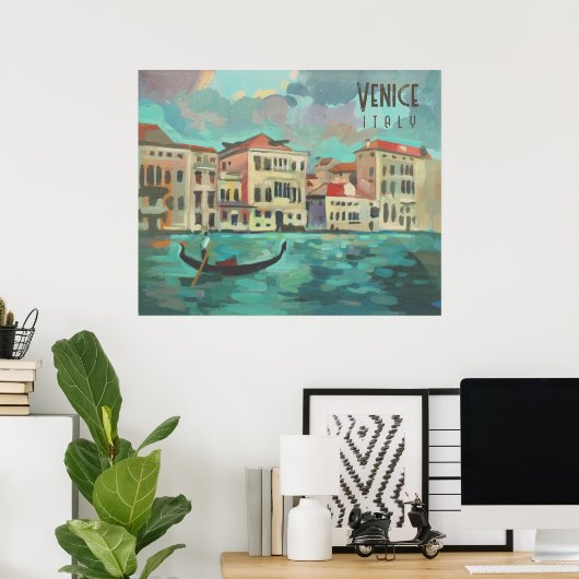 Venedig, Italien - Gondelbahn Traghetto Poster (Heimbüro)