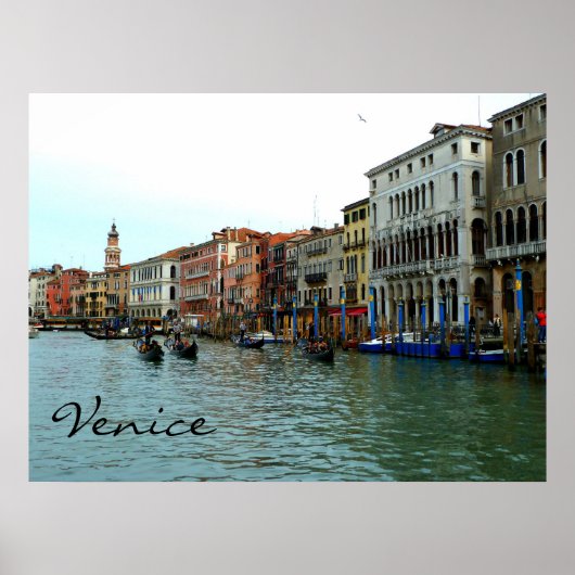 Venedig, Italien Gondeln auf dem Poster des Canale (Vorne)