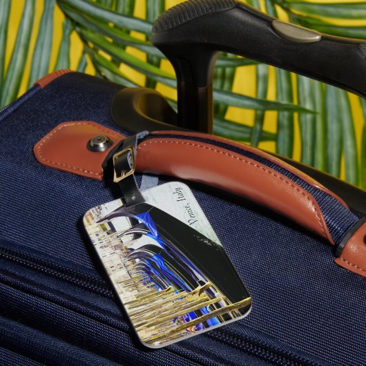 Venedig, Italien - Gondeln auf einem rohen Gepäckt Gepäckanhänger (Vorderseite Insitu 1)