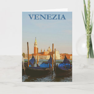 Venedig Italien Gondeln Retro Vintage Reiseposter Karte
