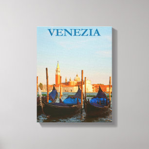 Venedig Italien Gondeln Retro Vintage Reiseposter Leinwanddruck