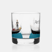 Venedig, Italien, Gondeln und Gondolier Personalis Whiskyglas (Links)