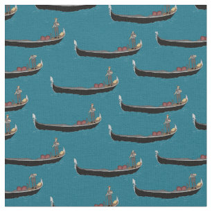 Venedig, Italien - Gondeln und Gondoliers Aquamari Stoff