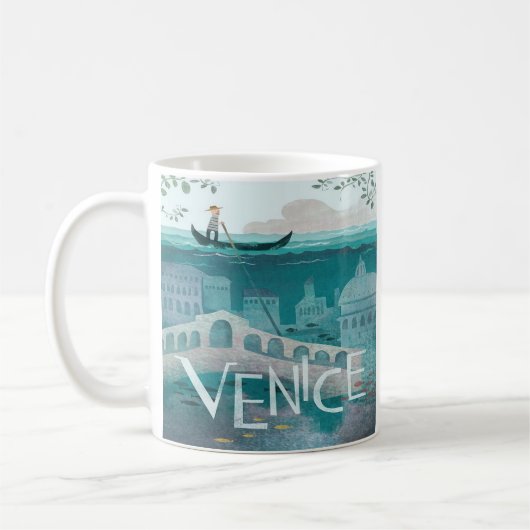 Venedig Italien Gondola Reise-Retro-Post Kaffeetasse (Links)