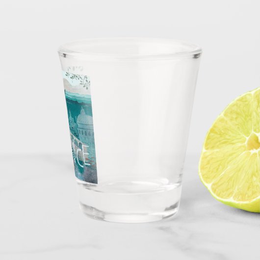 Venedig Italien Gondola Reise-Retro-Post Schnapsglas (Rechts)