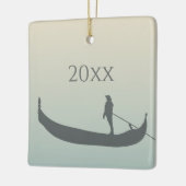 Venedig, Italien Gondola Silhouette Custom Foto Keramikornament (Links)