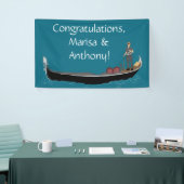 Venedig, Italien Gondola und Gondolier Aquamarin B Banner (Messeveranstaltung)