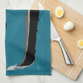 Venedig, Italien Gondola und Gondolier Aquamarin B Geschirrtuch (Viertel Falte)