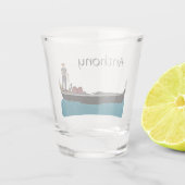 Venedig, Italien Gondola und Gondolier Travel Them Schnapsglas (Rückseite)