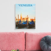 Venedig Italien Gondolas Retro Vintage Travel Post Leinwanddruck (Insitu (Wohnzimmer))