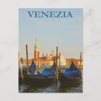 Venedig Italien Gondolas Retro Vintage Travel Post Postkarte